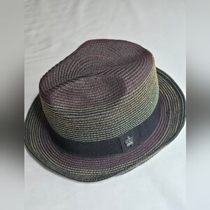 Christys Crown Series Vintage Paper Striped Fedora Hat M